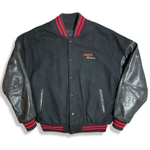 Vintage 90s Neilson Cadbury Black and Red Varsity Jacket